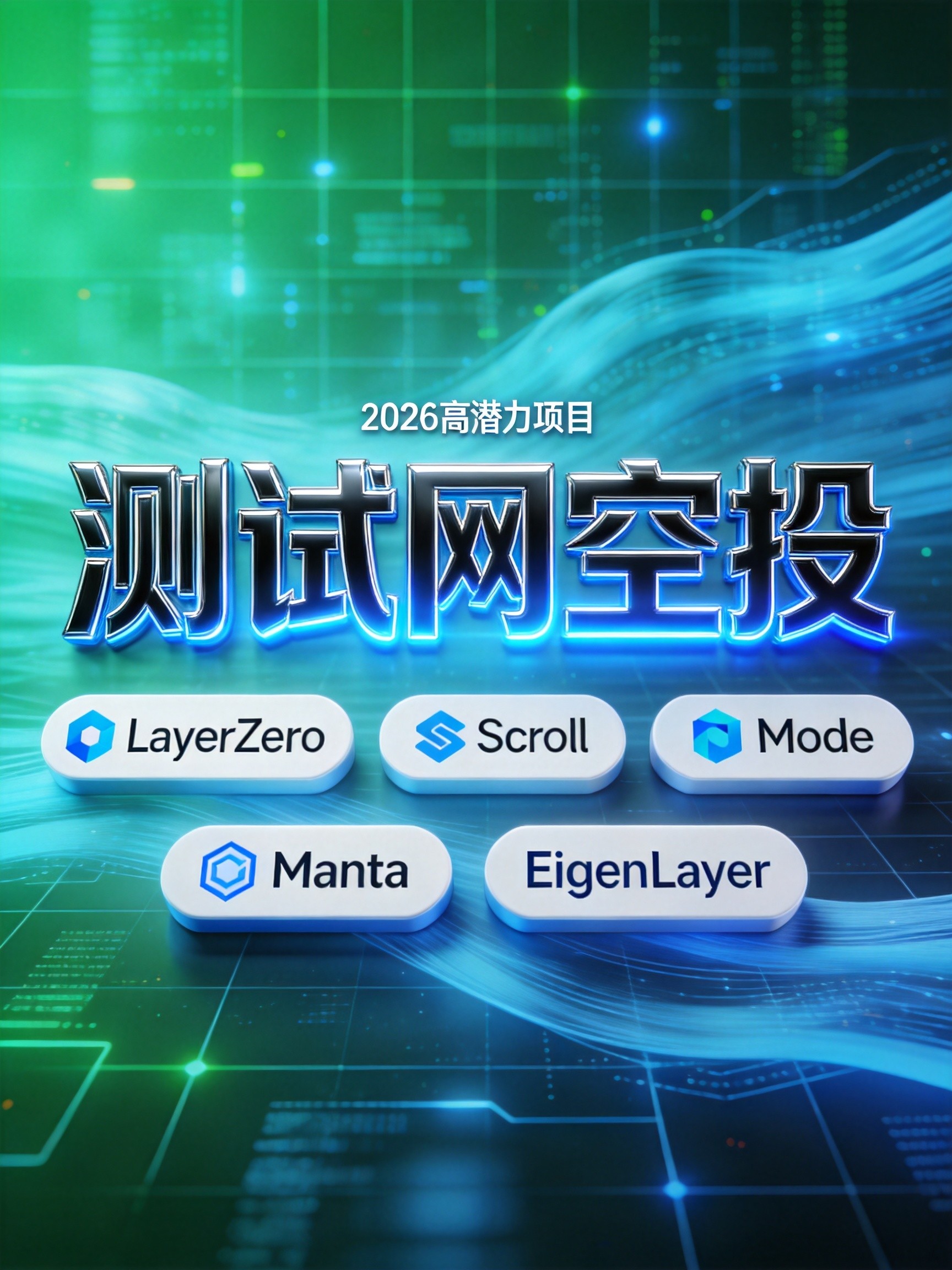 测试网空投项目推荐：2026最新必参与项目清单