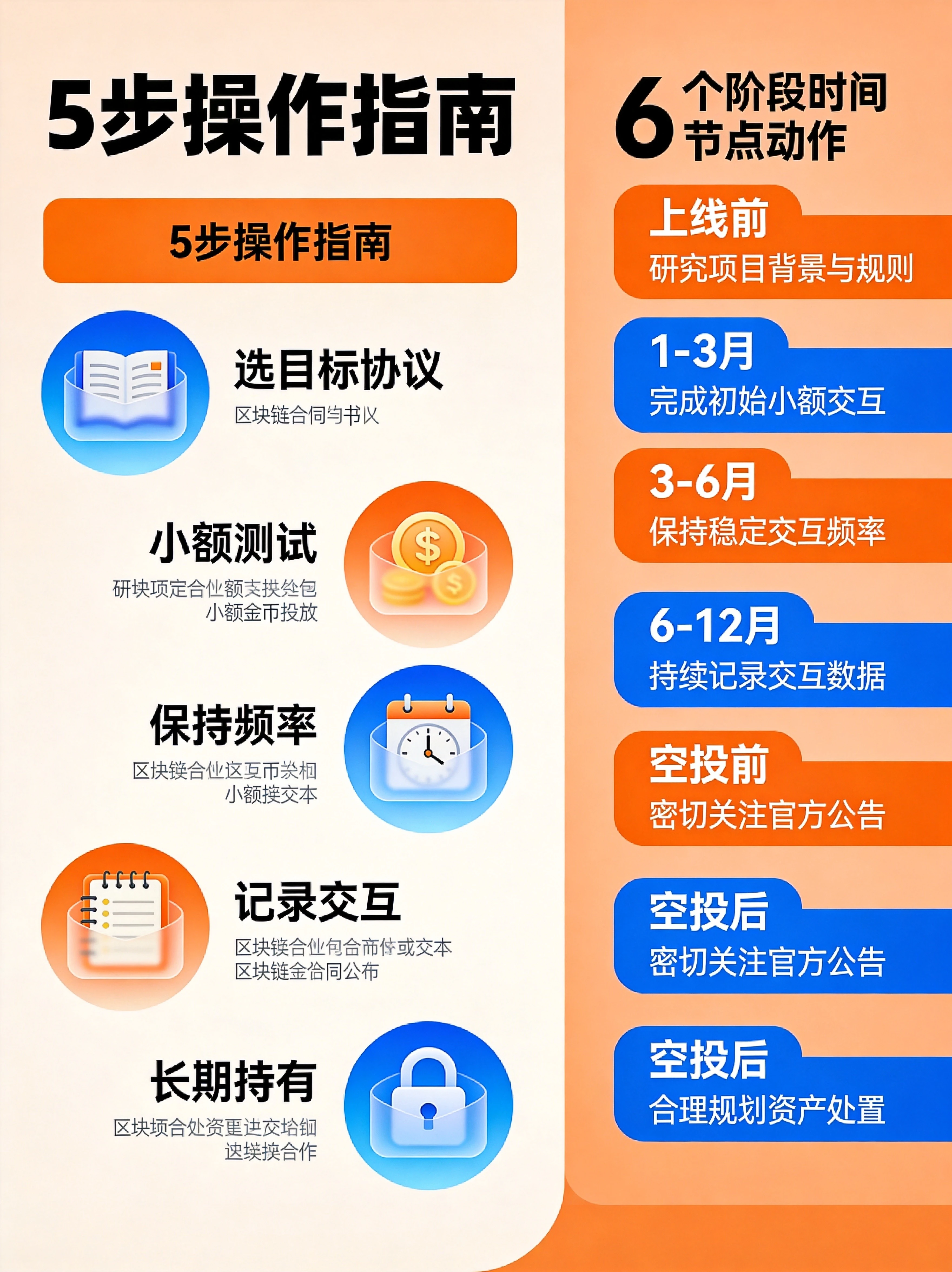 养号全流程实操路线图,整合分步操作指南和各时间节点的动作要求,帮助读者系统化布局空投,避免突击交互踩坑。 养号全流程实操路线图,整合分步操作指南和各时间节点的动作要求,帮助读者系统化布局空投,避免突击交互踩坑。