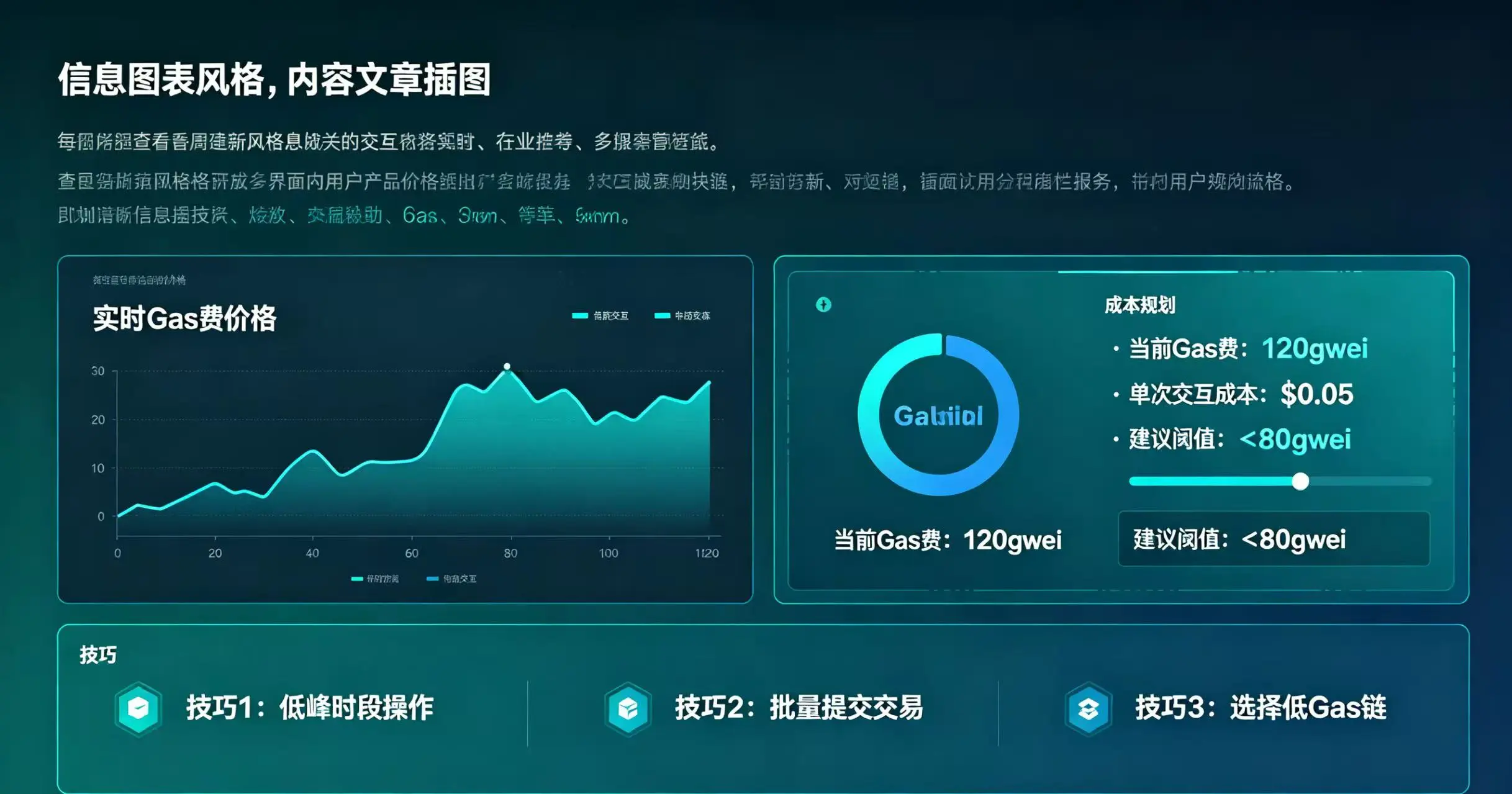 用户查看 Gas 费价格并规划交互成本的界面