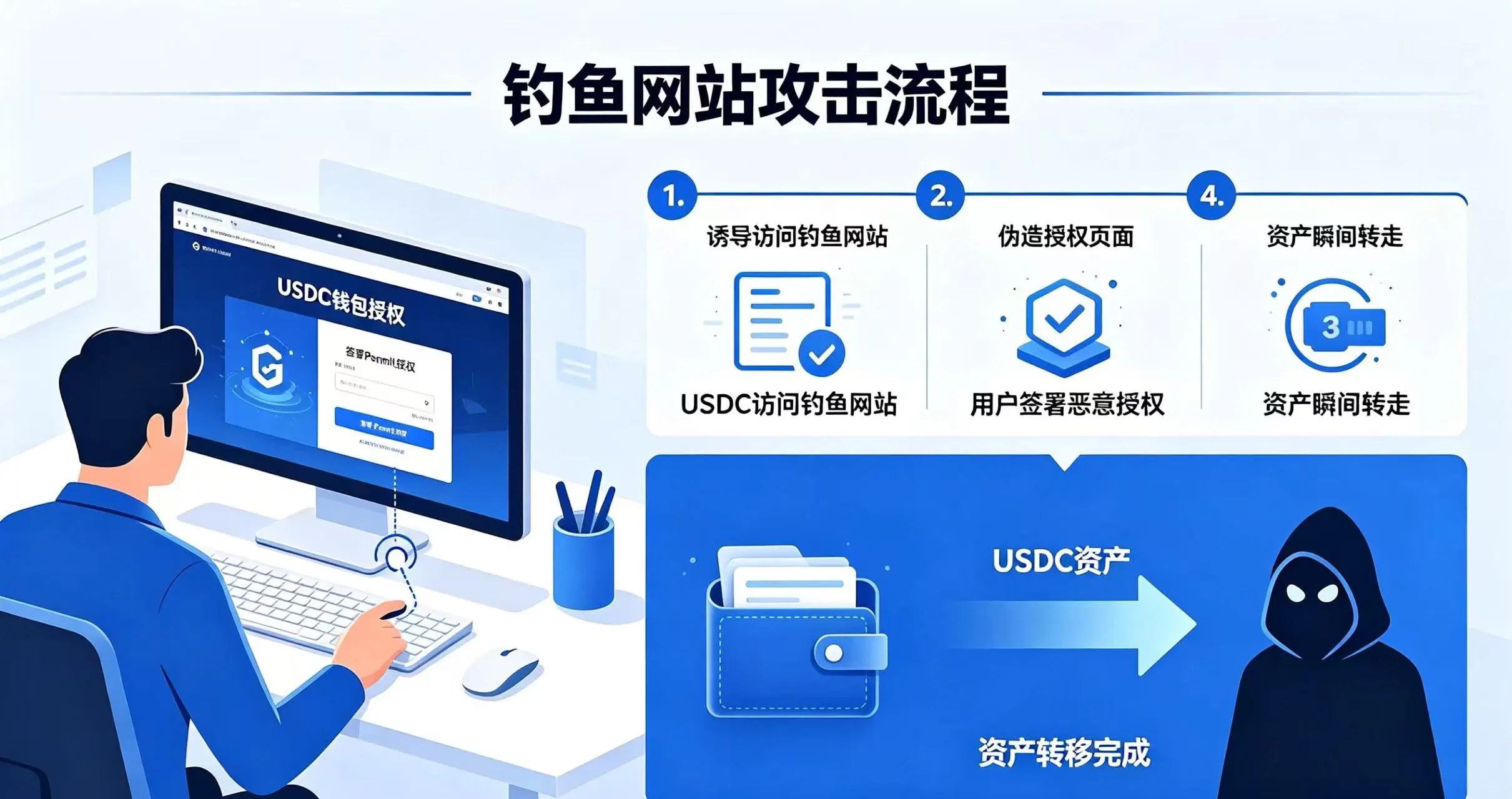 用户签署恶意 Permit 授权,USDC 资产被瞬间窃取 用户签署恶意 Permit 授权,USDC 资产被瞬间窃取