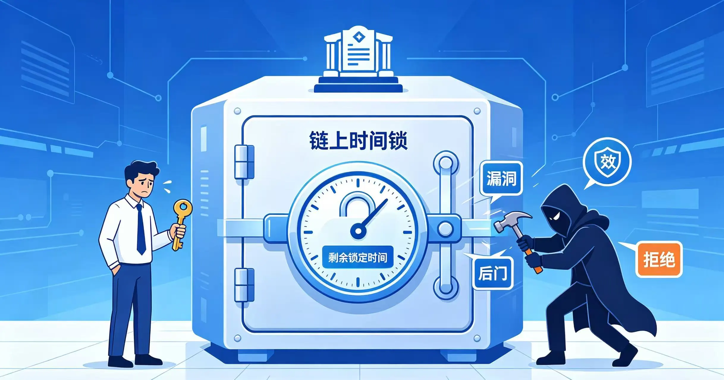链上时间锁不可破解性示意图