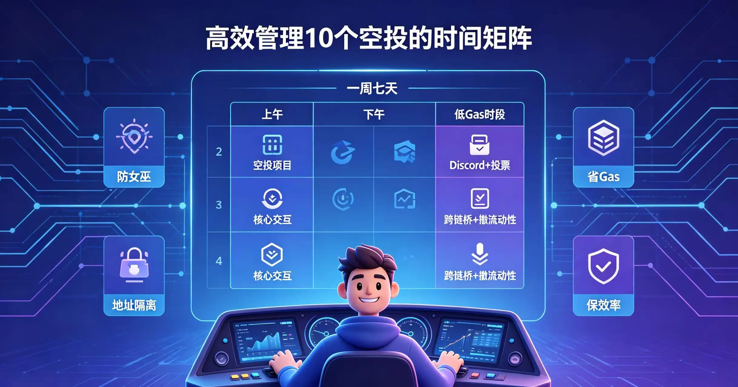 同时交互10个空投怎么排顺序？