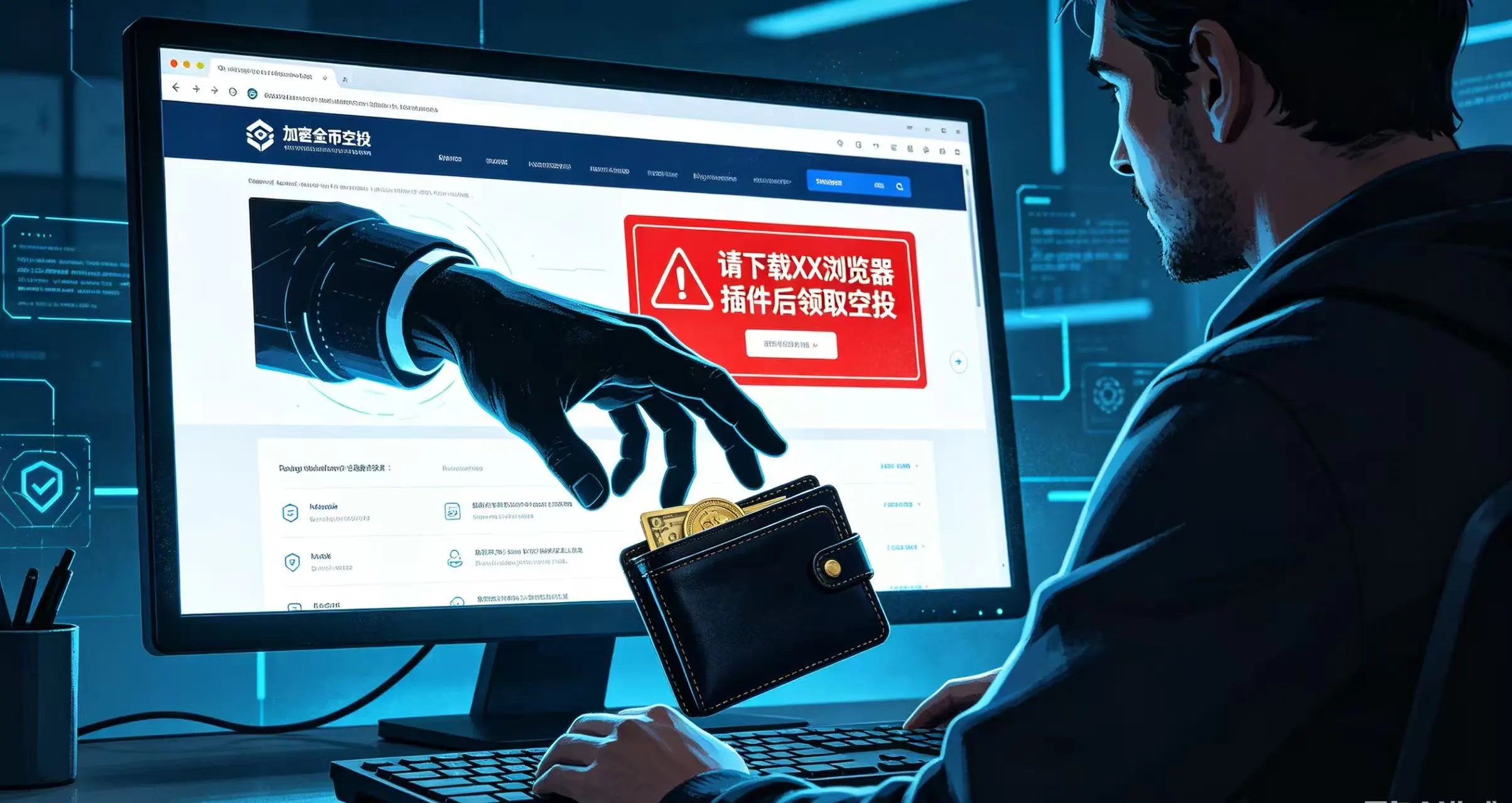 空投要求下载未知插件？千万别点！