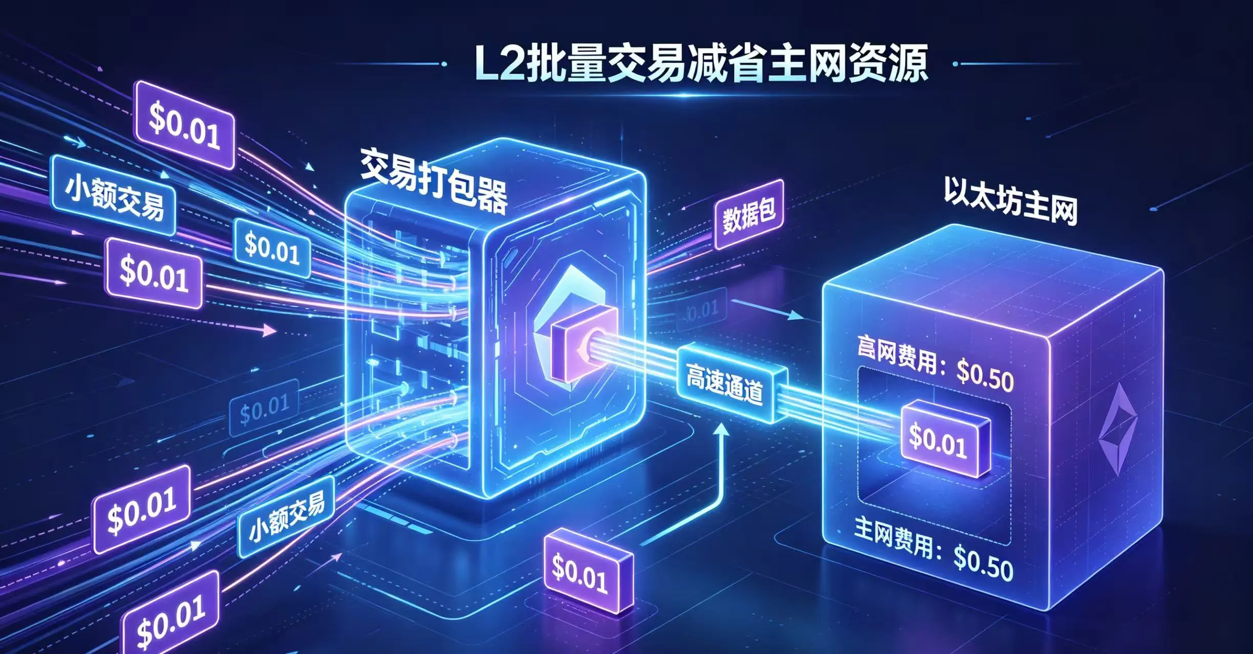 L2 网络如何通过 “批量打包” 交易来节省成本的场景 L2 网络如何通过 “批量打包” 交易来节省成本的场景