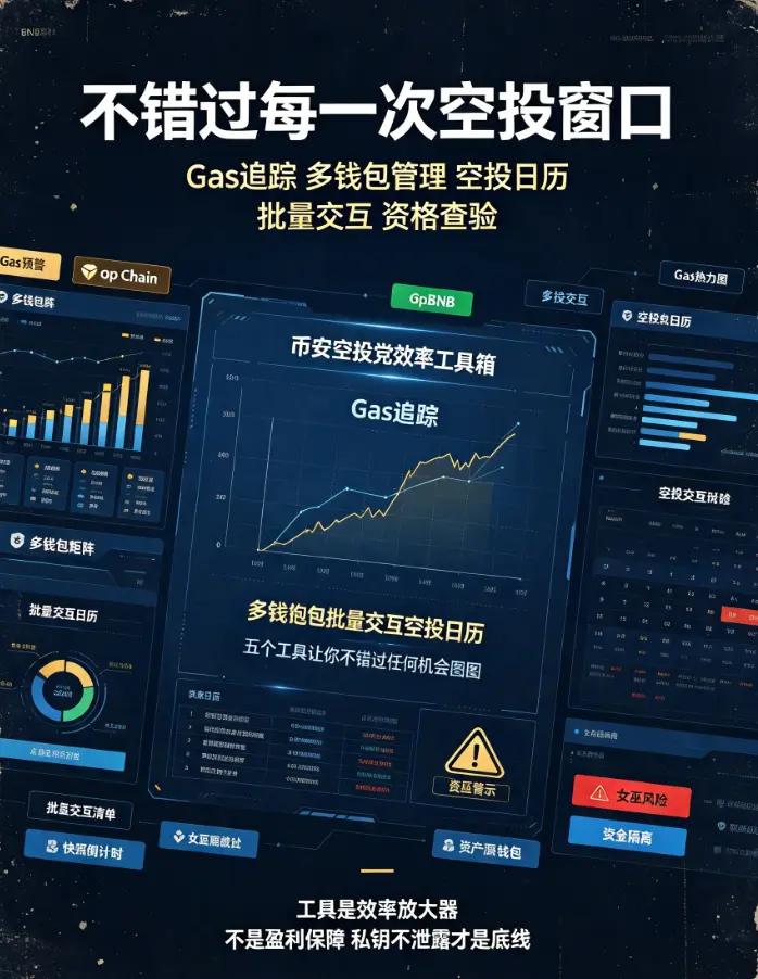空投党效率工具箱：Gas追踪、多钱包批量交互、空投日历，五个工具让你不错过任何机会