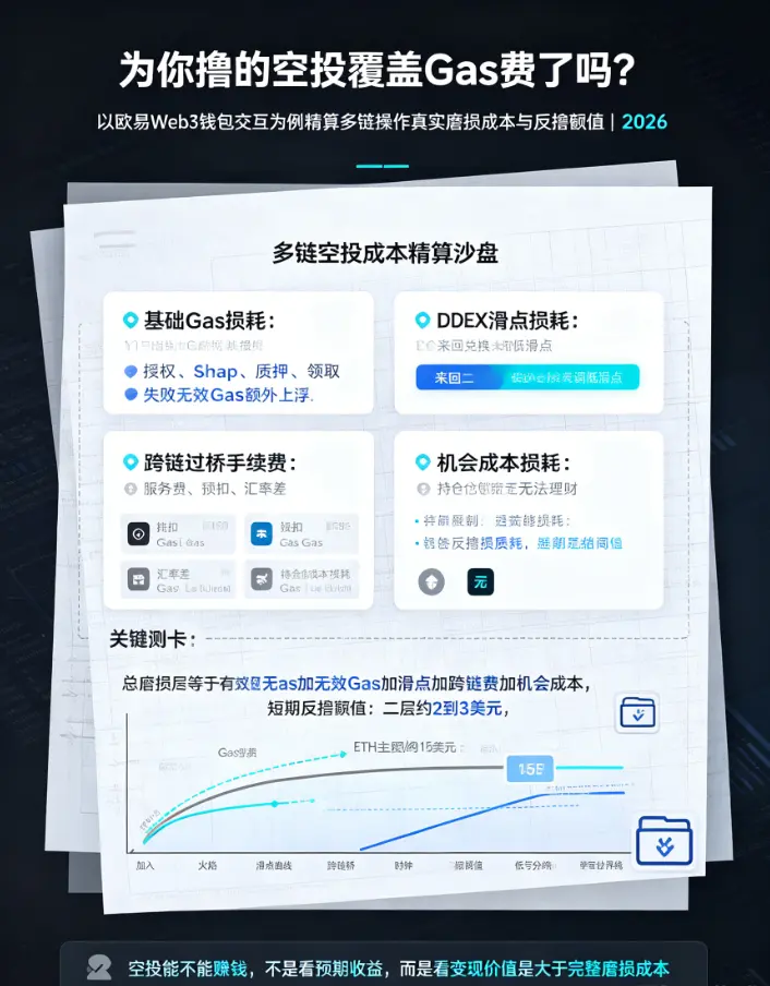 你撸的空投覆盖Gas费了吗？以欧亿Web3钱包交互为例，精算多链操作的真实磨损成本与反撸阈值
